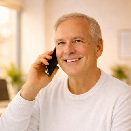 Ruhige ärztliche Orientierung am Telefon durch Dr. med. Eberhard Holch für ältere Menschen